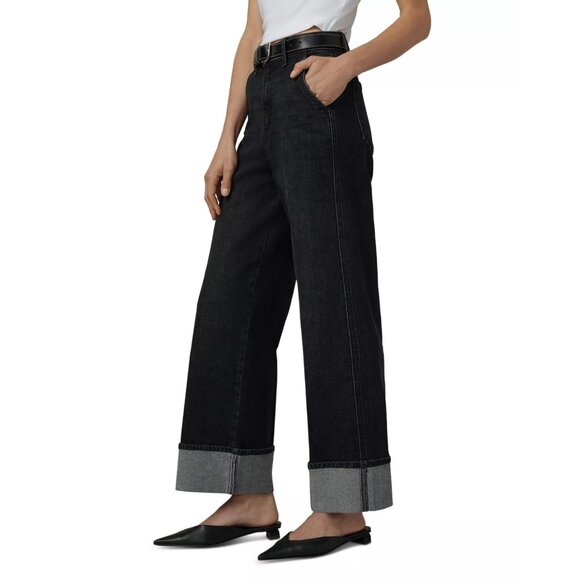 198$ Joe's Jeans Trixie Wide Cuffed Jeans Women's Size 27 Mindset Charcoal - Picture 2 of 5